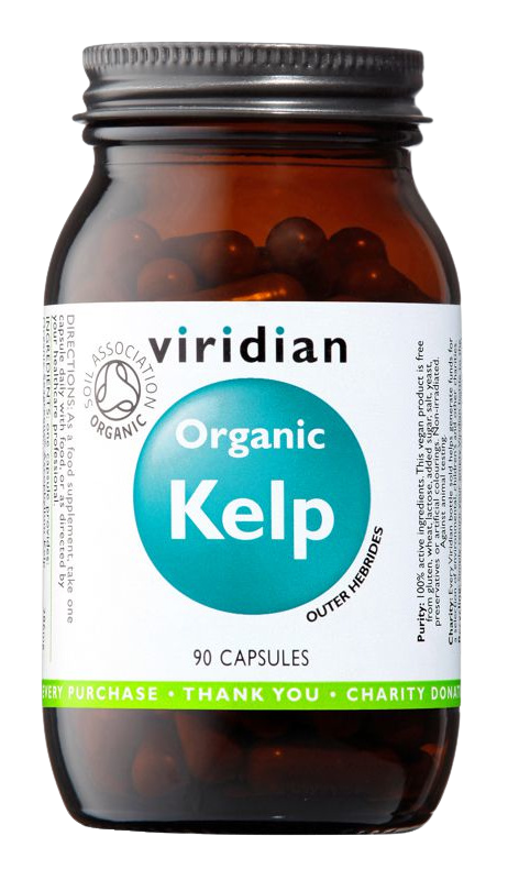 VIRIDIAN Organic Kelp 600mg 90 kapslí