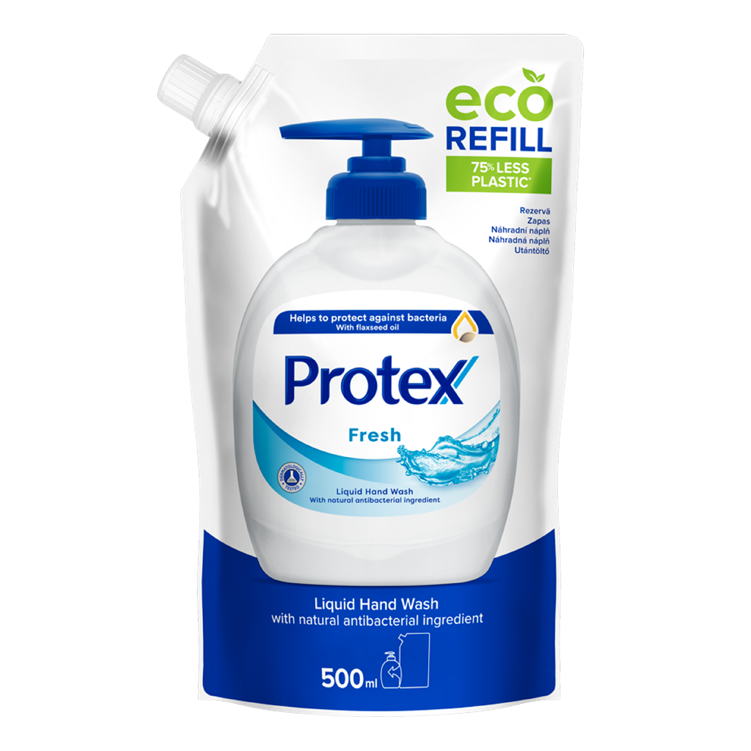 PROTEX Fresh Tekuté mýdlo s přirozenou antibakteriální ochranou - náhradní náplň 500 ml