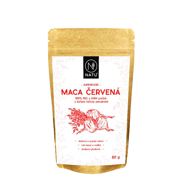 NATU Maca červená BIO prášek 80 g