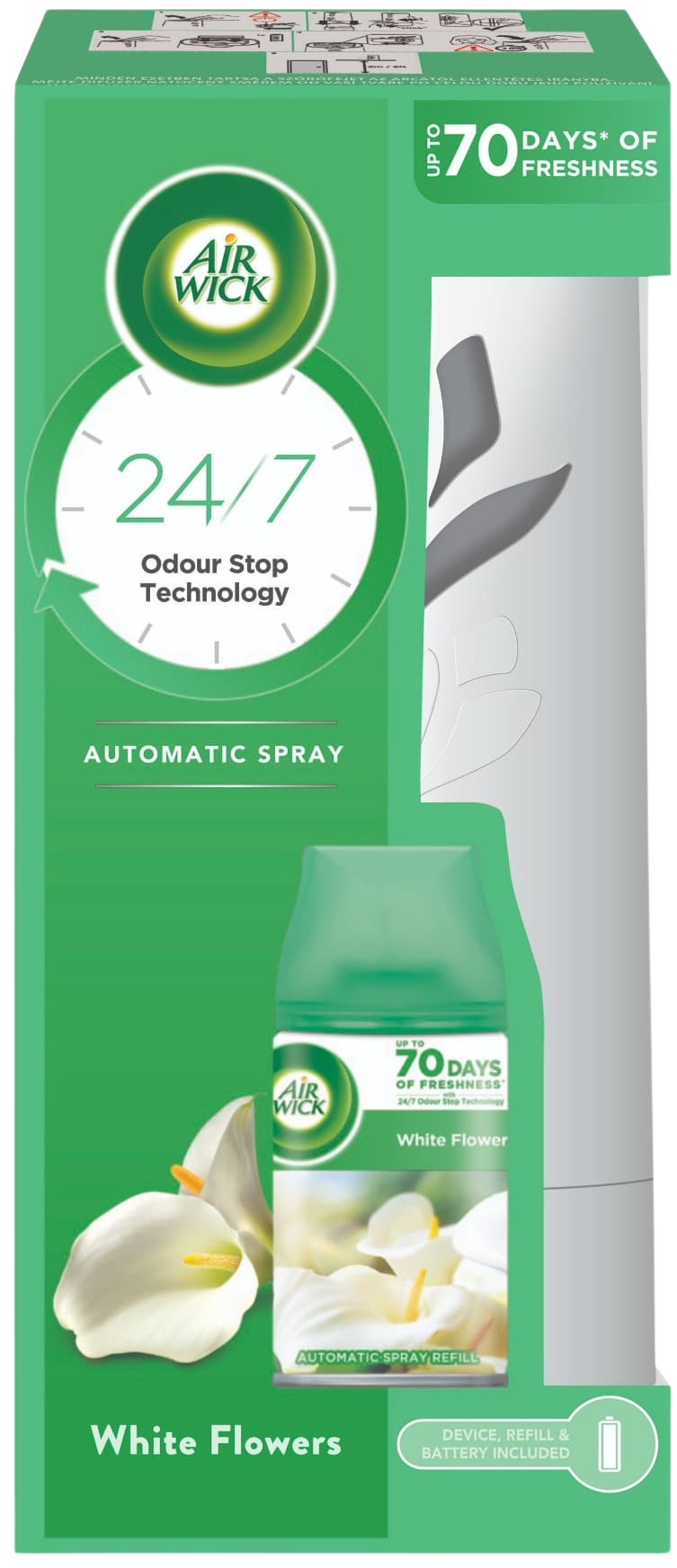 Bílé květy frézie