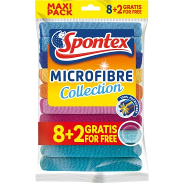 SPONTEX utěrka z mikrovlákna 8+2ks 10 ks
