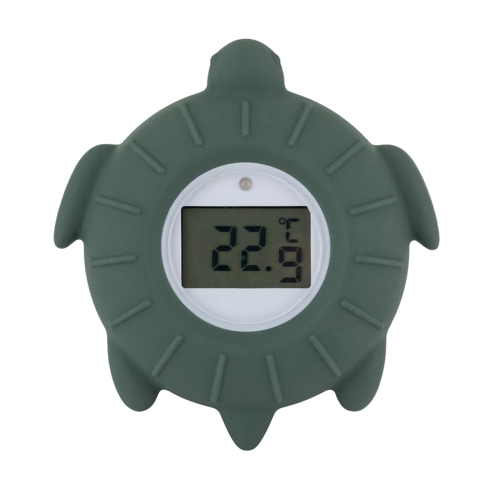 PETITE&MARS Teploměr silikonový digitální Turtle Terry Misty Green 0m+