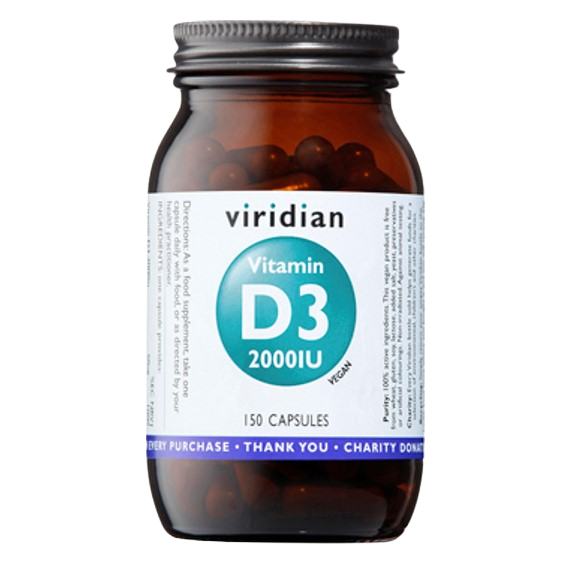 VIRIDIAN Vitamin D3 2000iu 150 kapslí