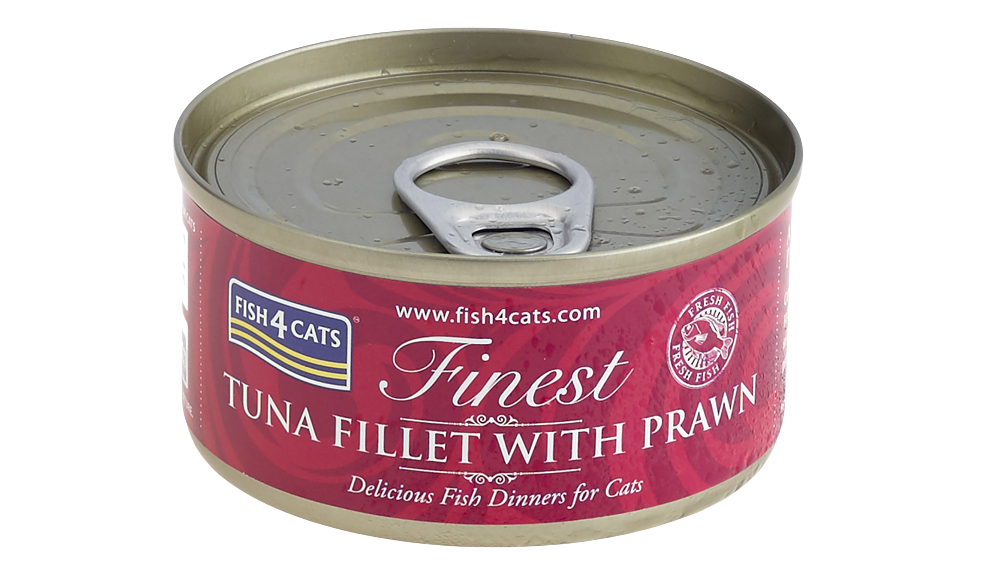 FISH4CATS Konzerva pro kočky Finest tuňák s krevetami 70 g
