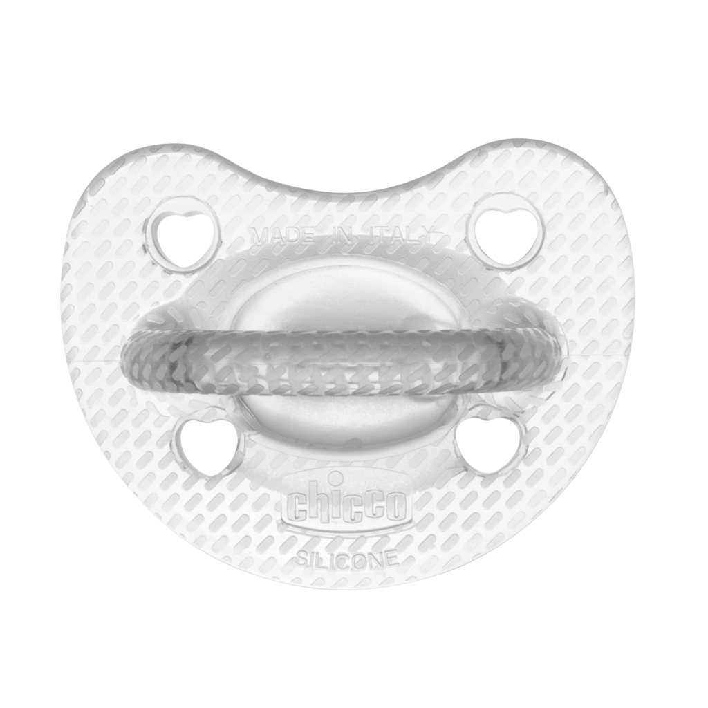 Fotografie CHICCO Dudlík Physio Luxe celosilikonový 6-12m crystal 2 ks