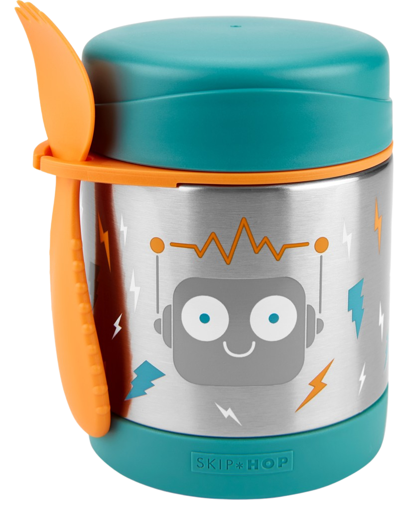 SKIP HOP Spark Style Termoska na jídlo se lžičkou/vidličkou Robot, 3r+ 325 ml
