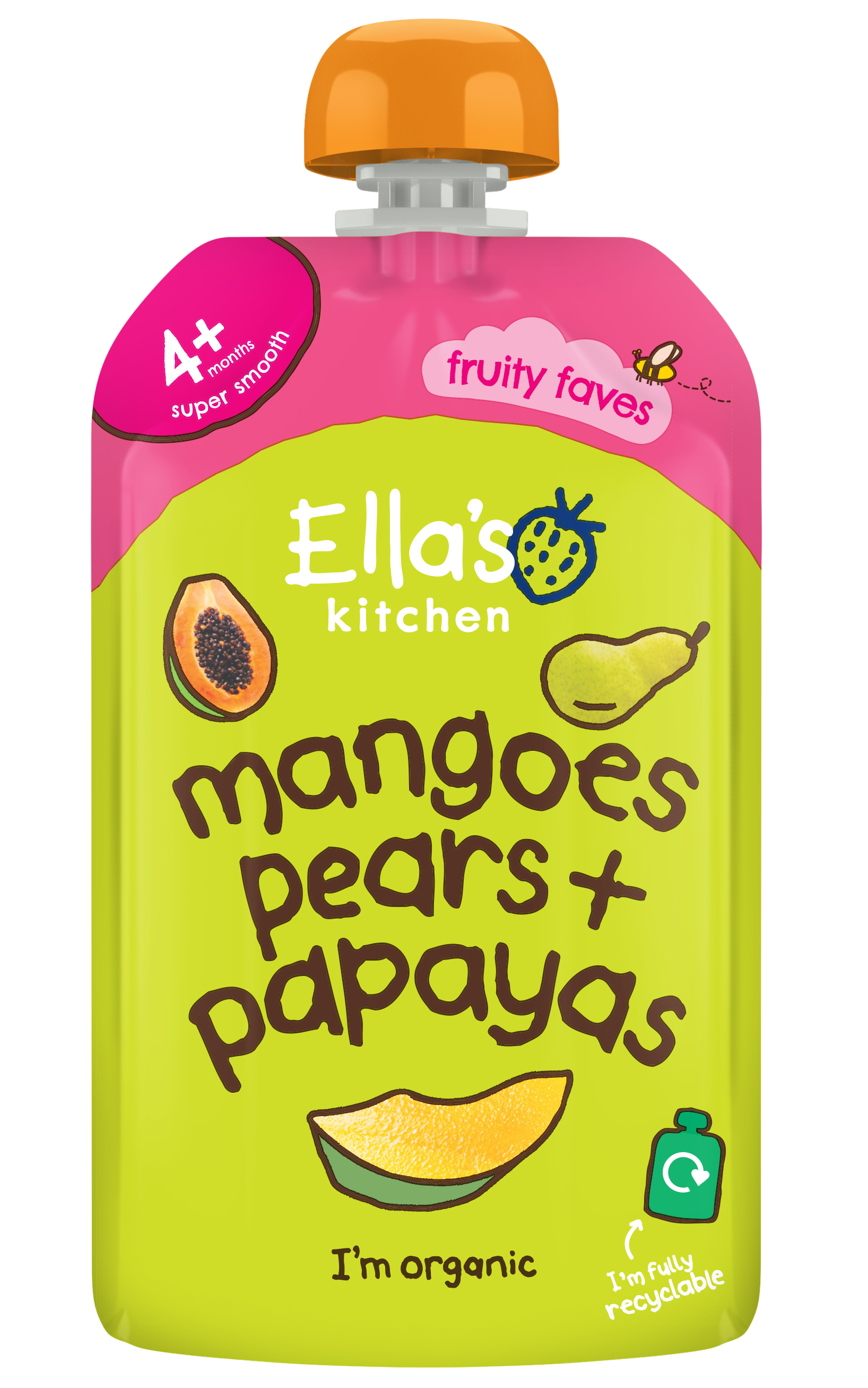 ELLA'S KITCHEN BIO Mango, hruška a papája 120 g