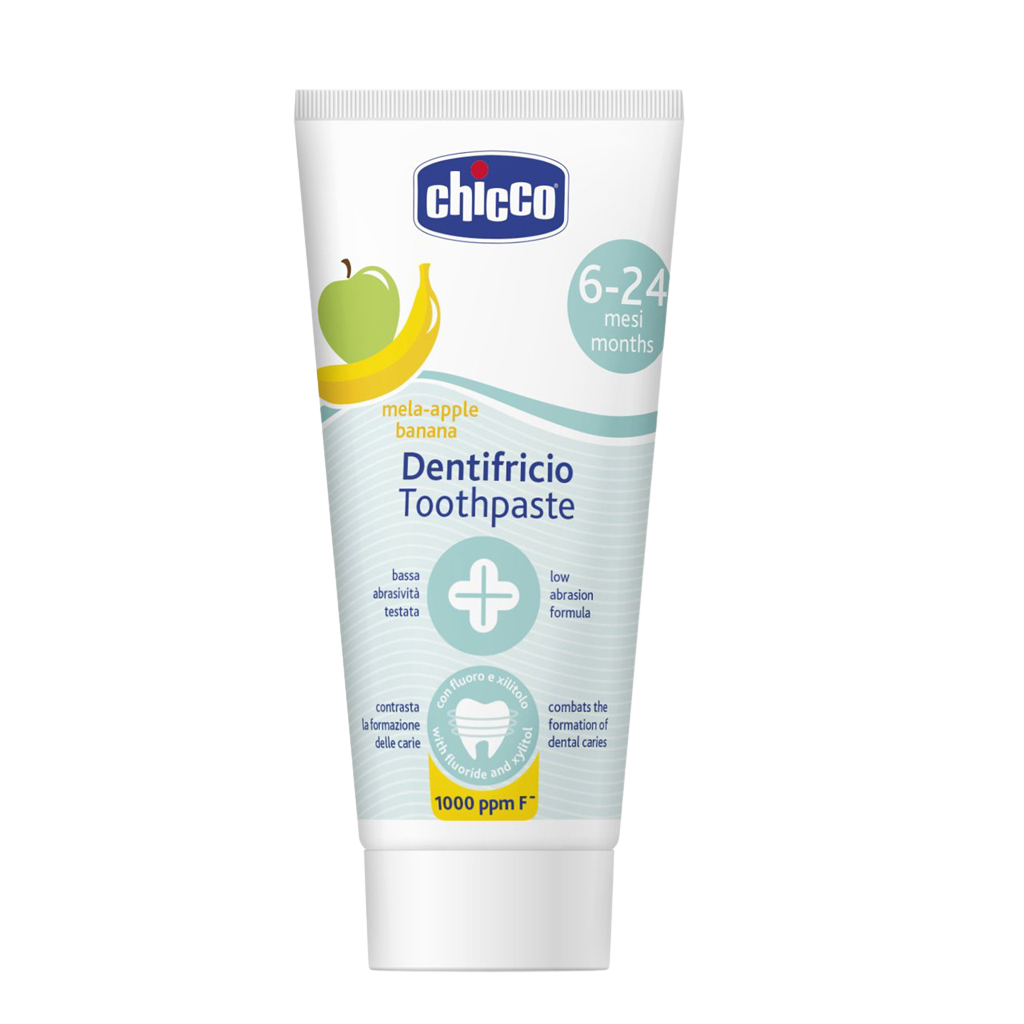 CHICCO Pasta zubní Jablko-banán s fluórem 6-24m, 50 ml