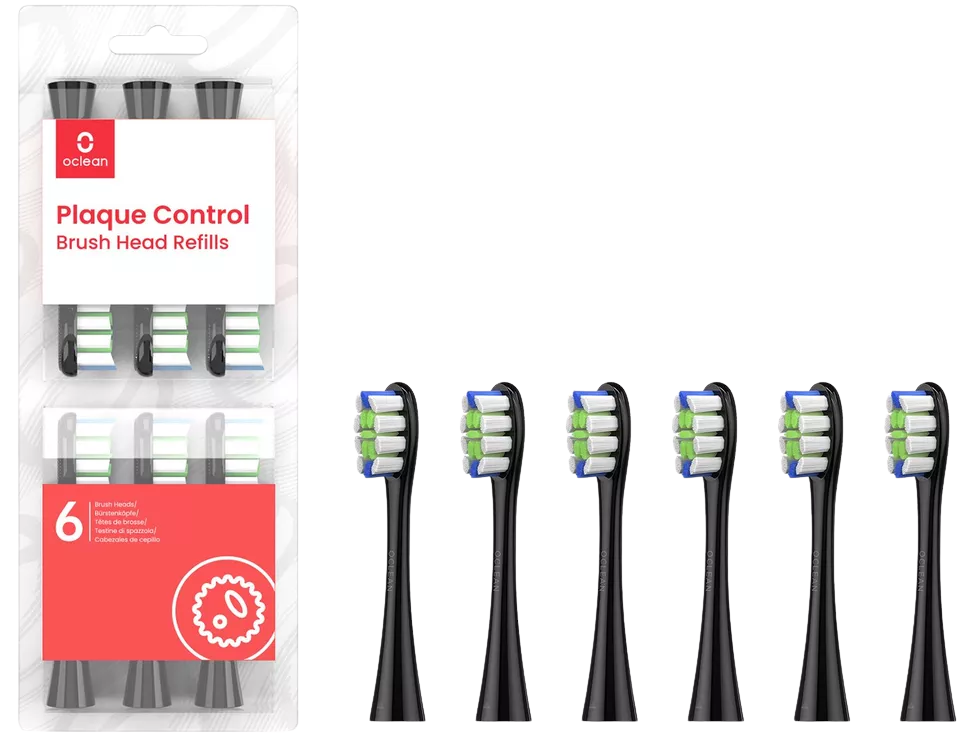 OCLEAN náhradní hlavice Plaque Control Medium, P1C5 B06, černé 6 ks