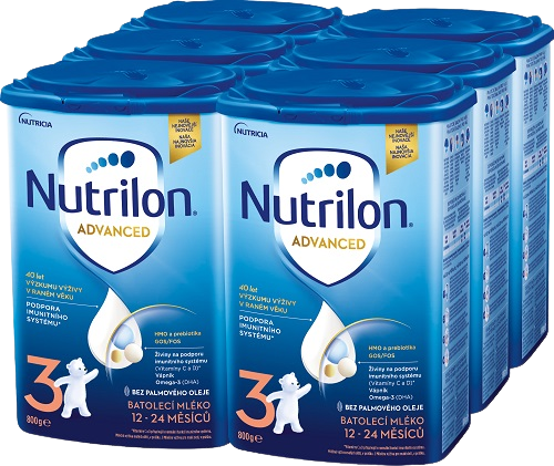 NUTRILON Advanced 3 batolecí mléka 6 x 800 g