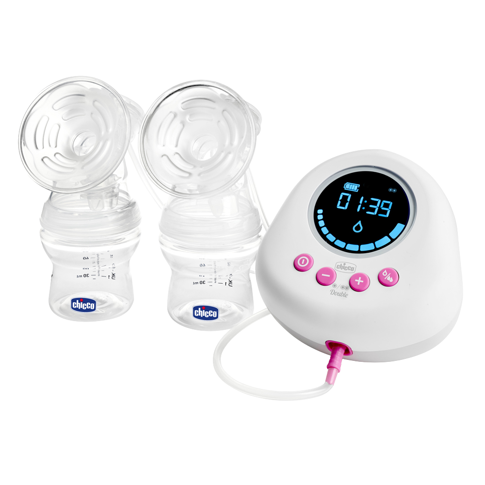 CHICCO Odsávačka mateřského mléka duo elektrická Double pink