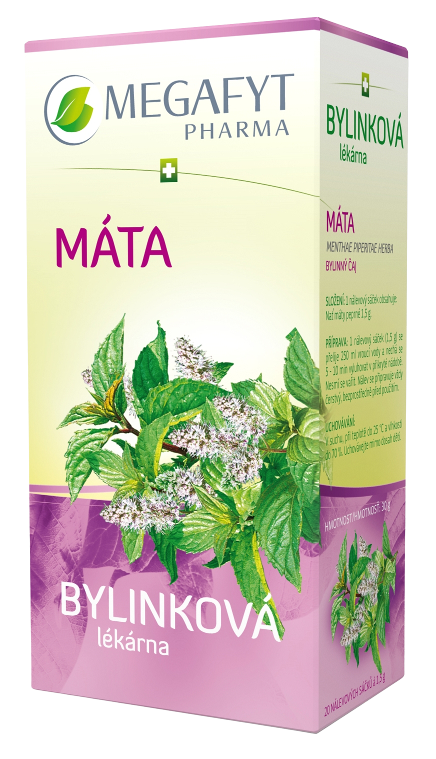 MEGAFYT Bylinková lékárna Máta sáčky 20 x 1.5 g
