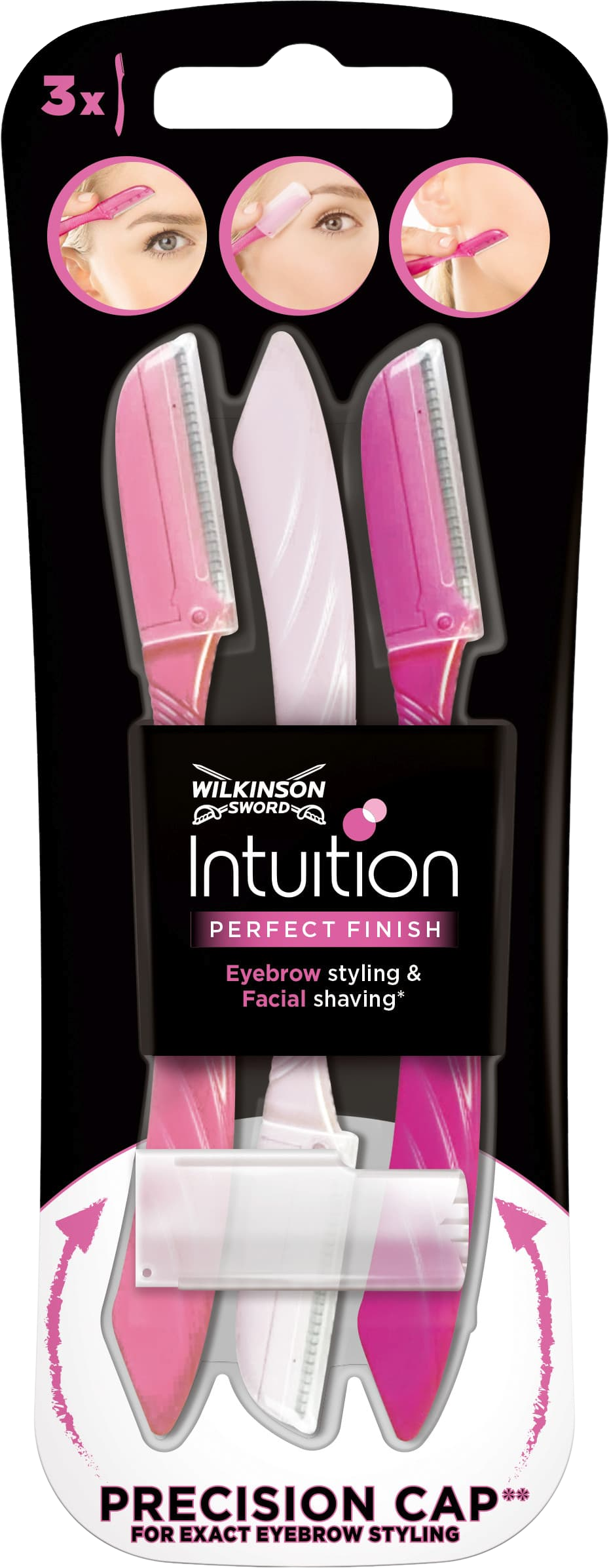 WILKINSON SWORD Intuition Perfect Finish Zarovnávač obočí 3 ks