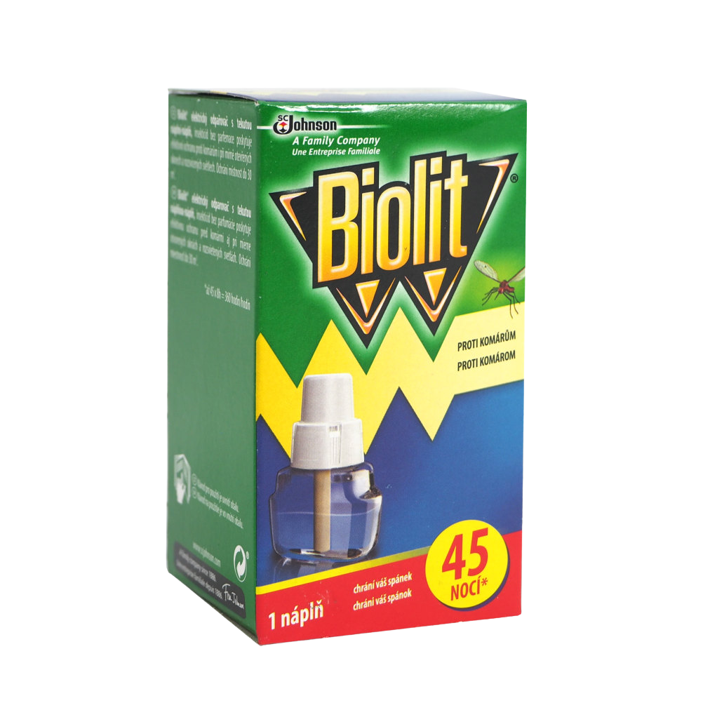 BIOLIT Náhradní náplň do elektrického odpařovače proti komárům, 45 nocí, 27 ml