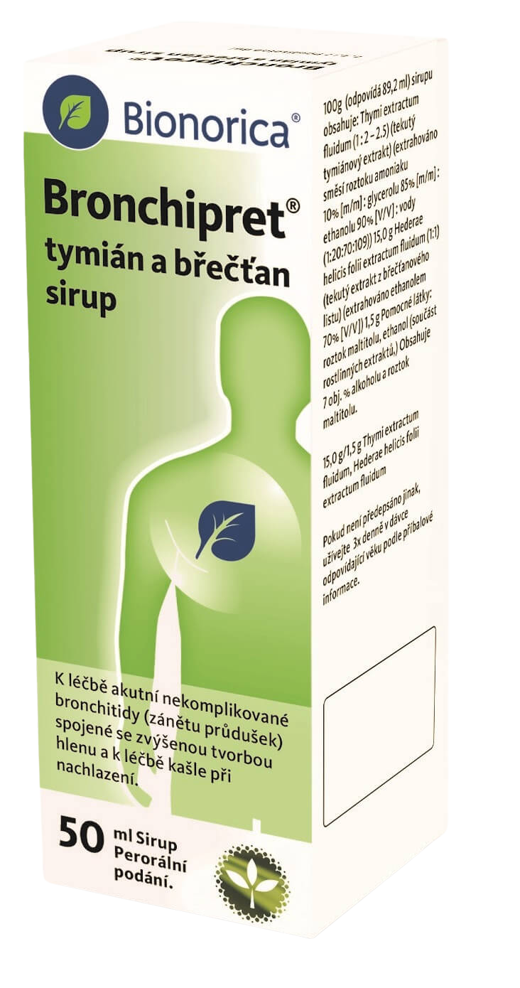 BRONCHIPRET Tymián a Břečťan sirup 50 ml