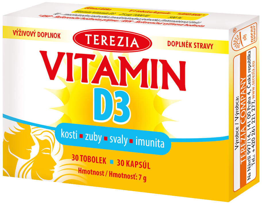 TEREZIA Vitamín D3 1000 IU 30 tobolek