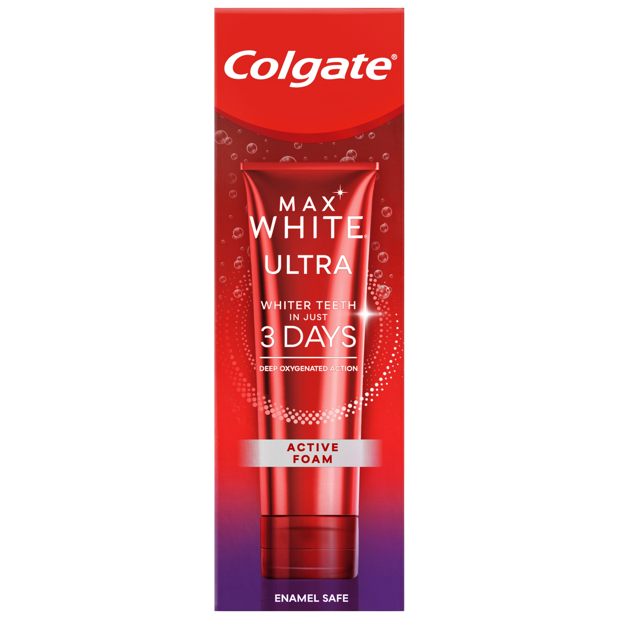 COLGATE Max White Ultra Active Foam, bělicí zubní pasta 50 ml