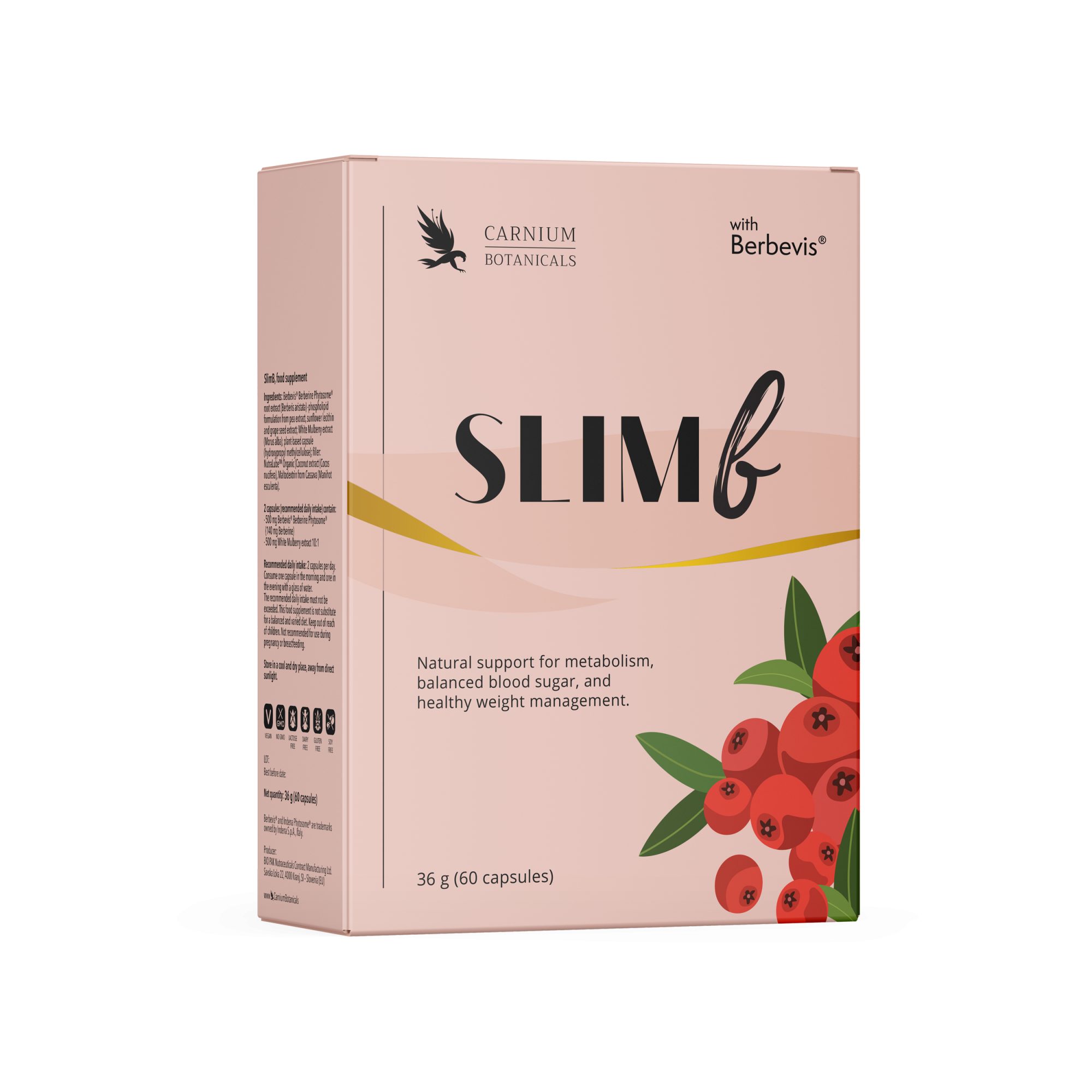 CARNIUM BOTANICALS SlimB 60 kapslí