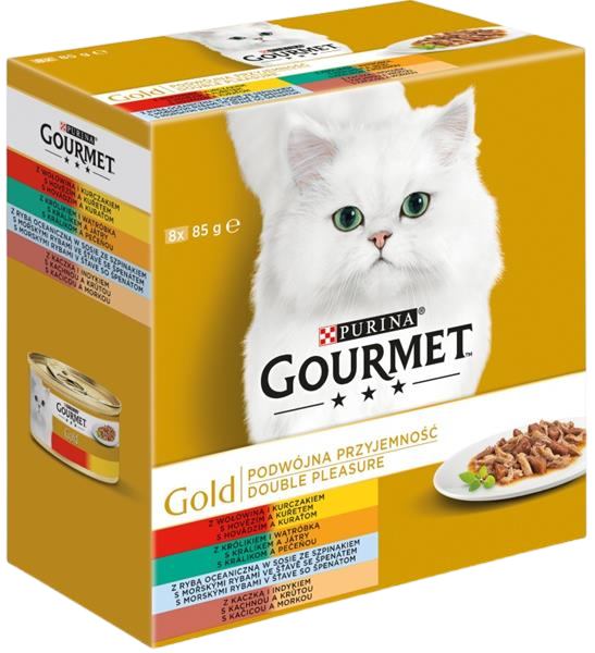 GOURMET Gold konzerva pro kočky - Mix Multipack 8 x 85 g