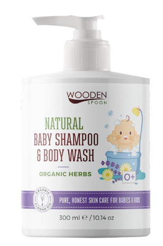 WOODENSPOON Dětský sprchový gel a šampon na vlasy 2v1 300 ml