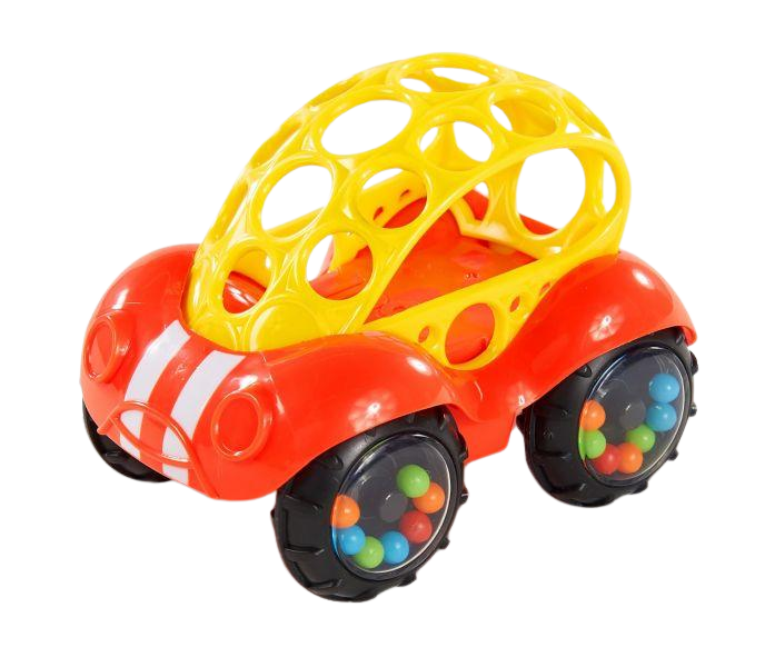 OBALL Hračka autíčko Rattle&Roll™, červené 3m+