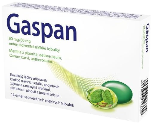 GASPAN 90mg/50mg enterosolventní 14 měkkých tobolek