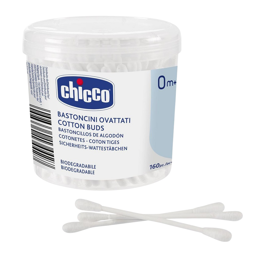 Fotografie CHICCO Tyčinky vatové 160 ks