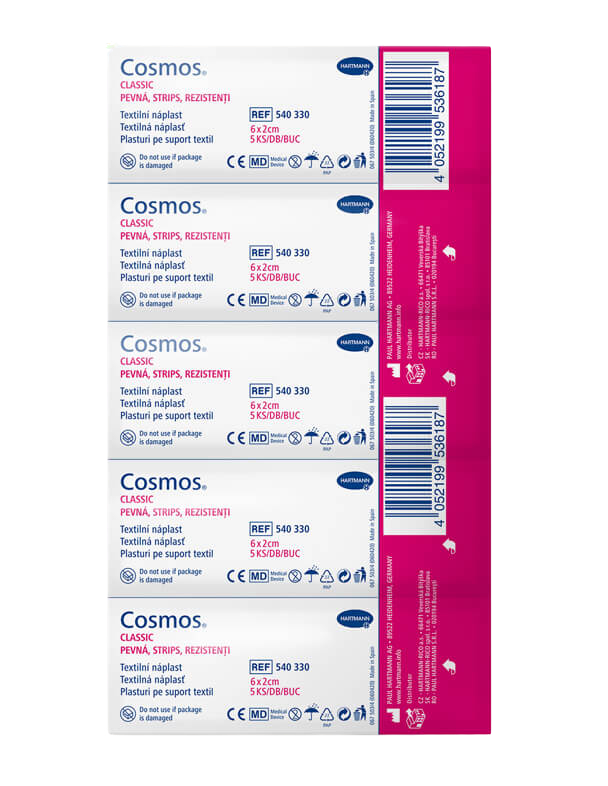 Fotografie Hartmann Cosmos náplasti Pevná strips 60x20mm 5 ks