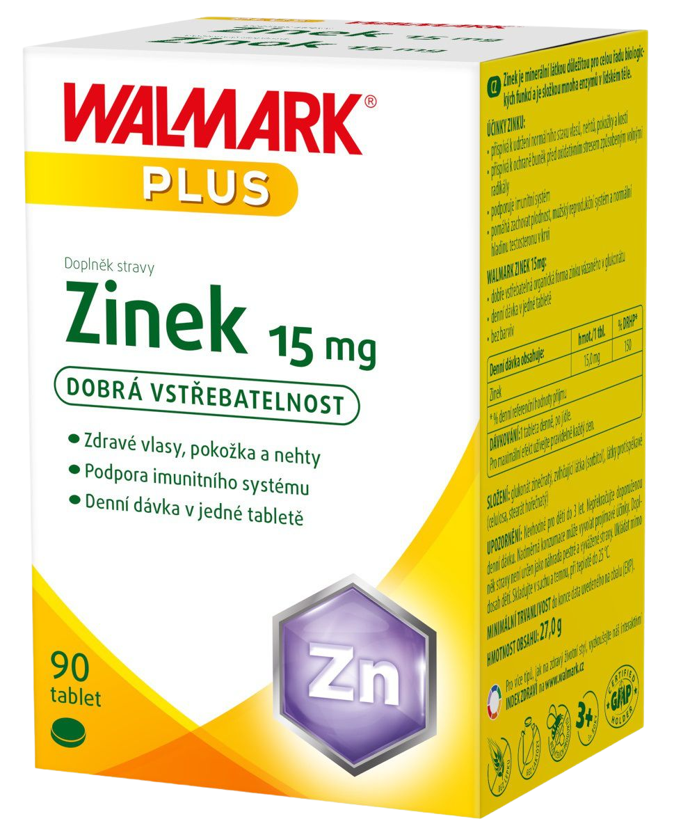WALMARK Zinek 15 mg 90 tablet