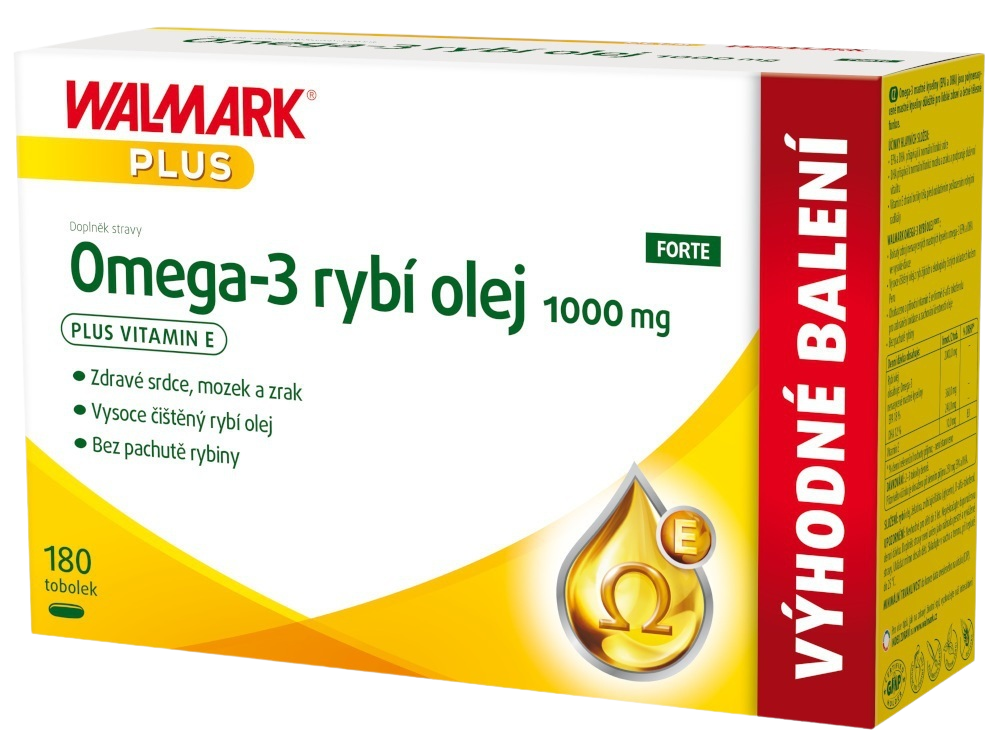 WALMARK Omega-3 rybí olej 1000 mg 180 tobolek