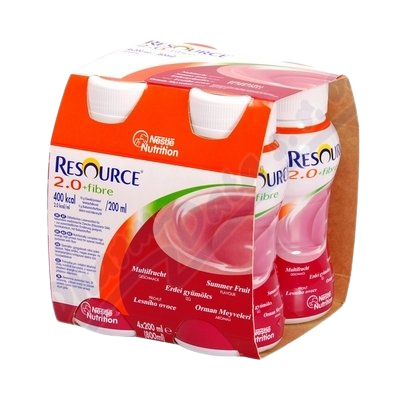 Fotografie Resource 2.0 kcal Fibre Lesní plody perorální roztok 4 x 200 ml