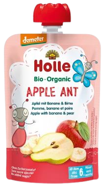 HOLLE Bio pyré - Apple Ant - Jablko a banán s hruškou 100 g