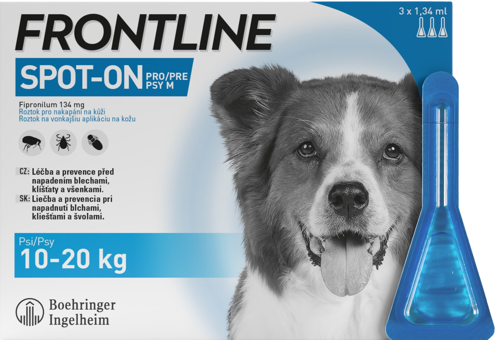 Frontline Spot On Dog M 10-20 kg 3 x 1.34 ml