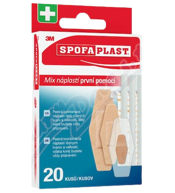 SPOFAPLAST 607 - Náplasti první pomoci mix 20 ks