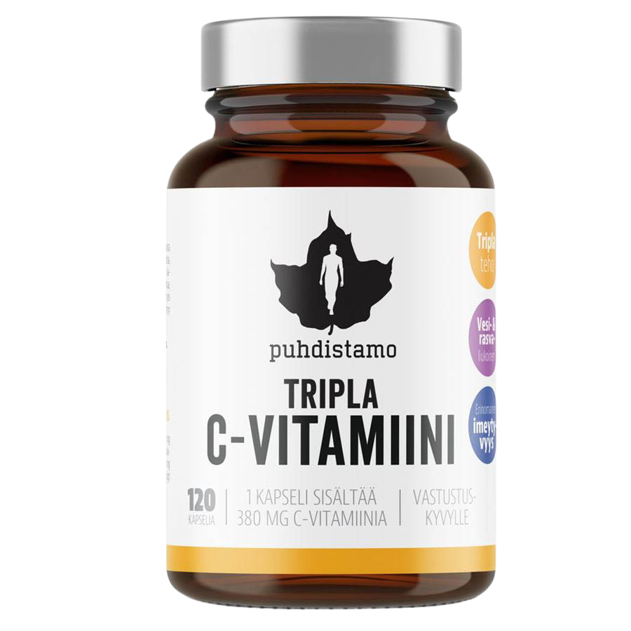 PUHDISTAMO Triple Vitamin C 120 kapslí