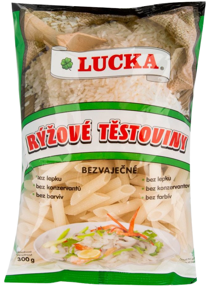 LUCKA Těstoviny penne rýžové bezlepkové 300 g