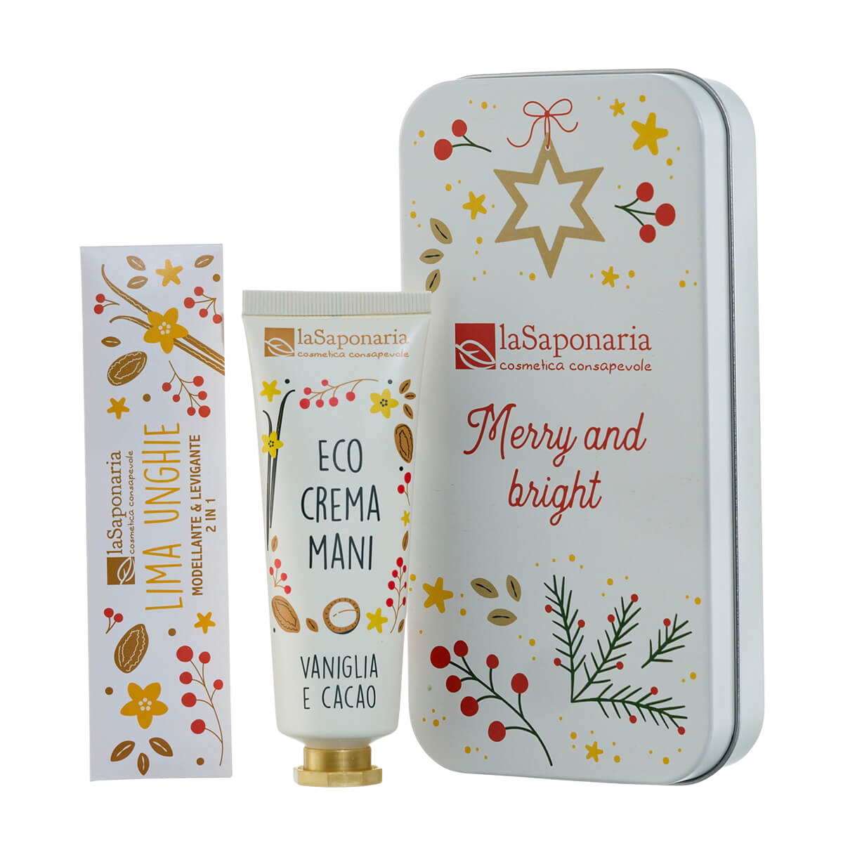 LASAPONARIA Dárková sada pro péči o ruce a nehty - Vanilka & Kakao