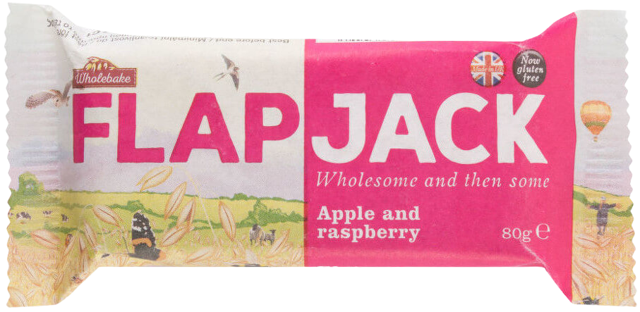 WHOLEBAKE Flapjack ovesný malina-jablečná šťáva bezlepkový 80 g