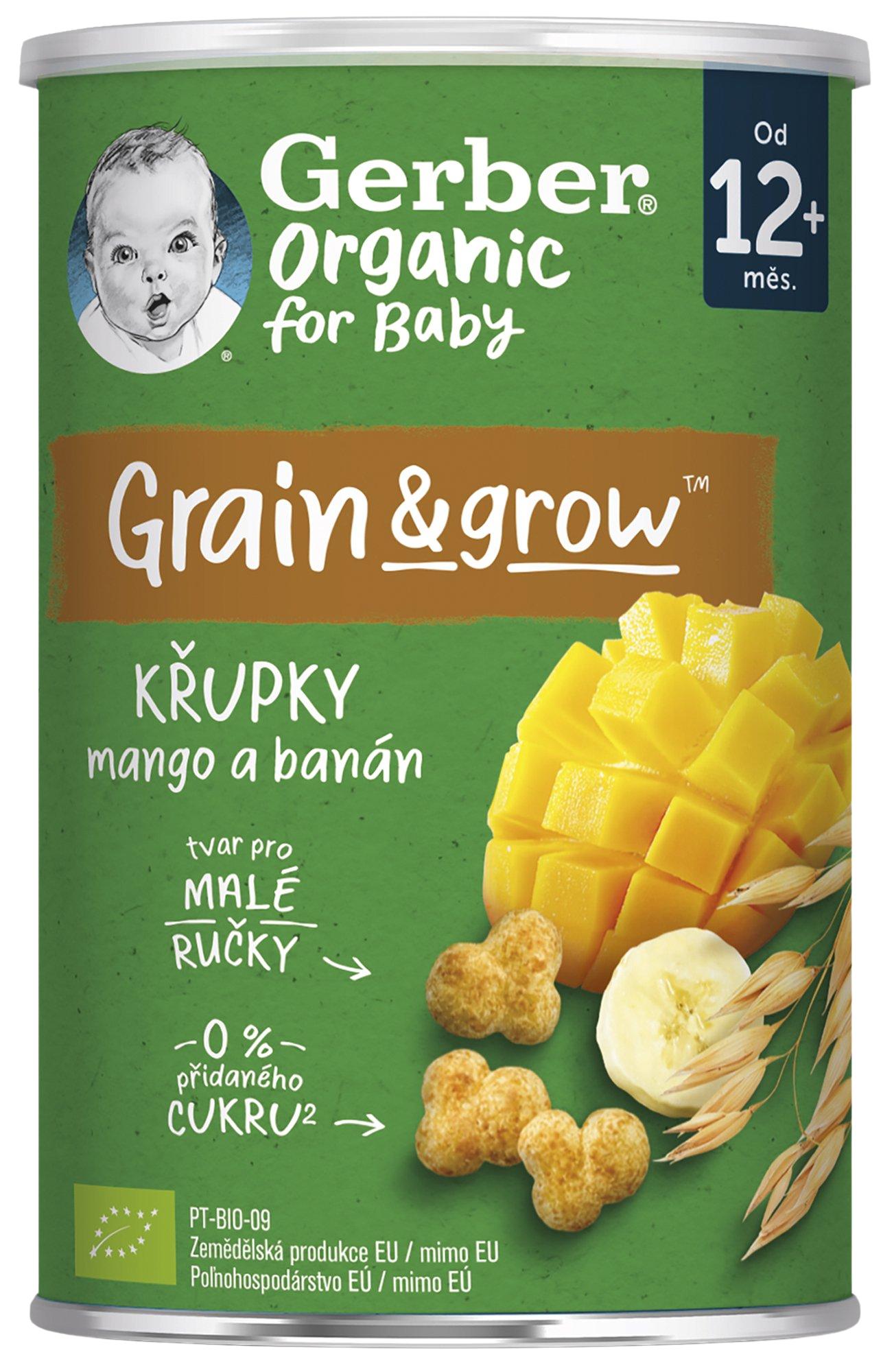 Gerber Organic Křupky s mangem a banánem 35 g