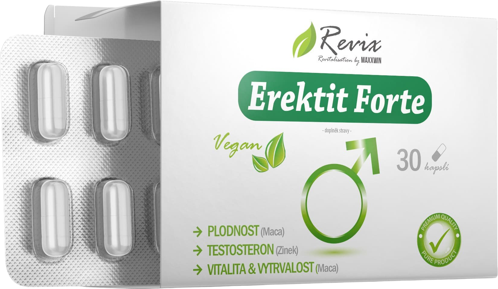 Fotografie Revix Erektit Forte 30 kapslí