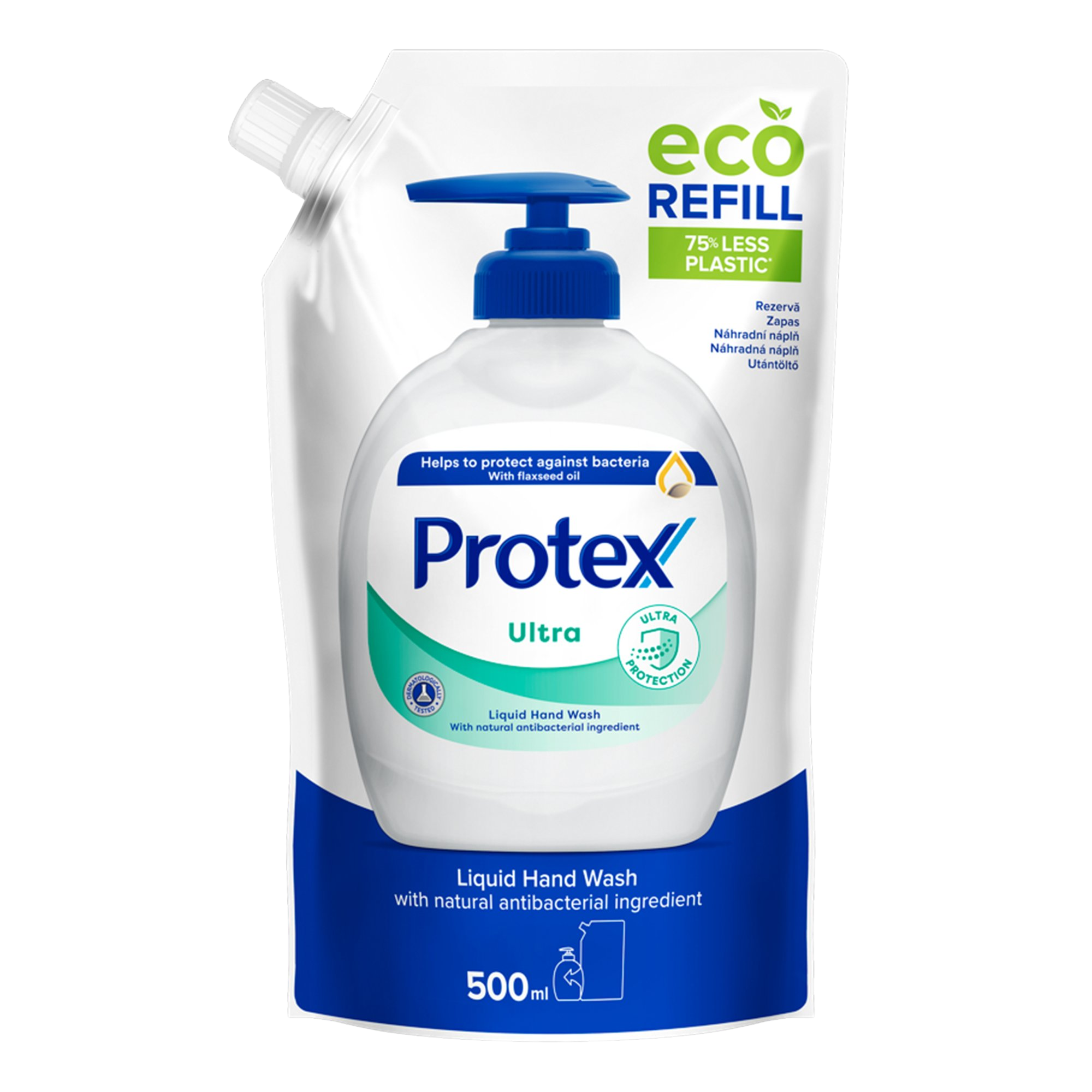 Levně PROTEX Ultra tekuté mýdlo s přirozenou antibakteriální ochranou náhradní náplň 500 ml