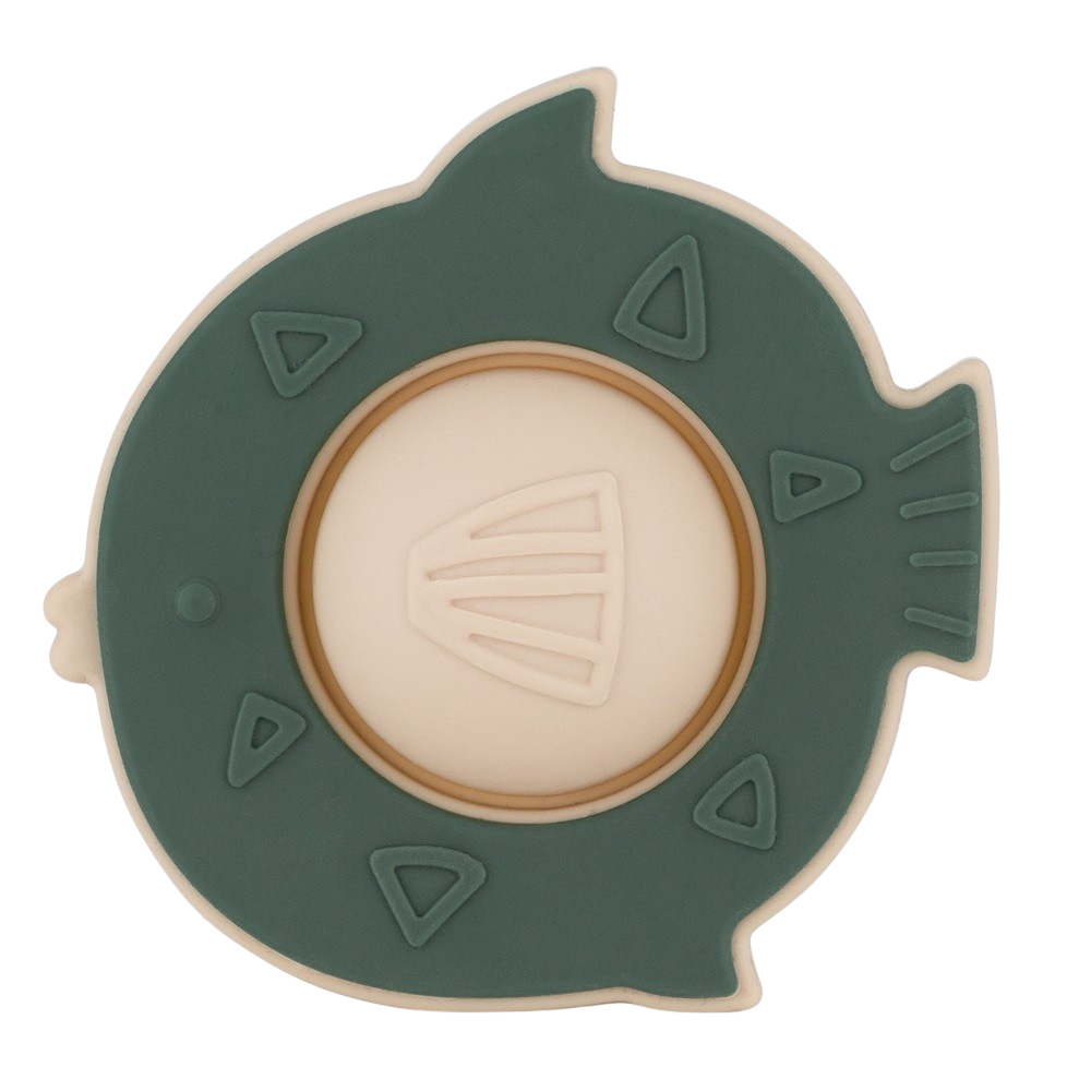 PETITE&MARS Hračka silikonová Fish Fiona Misty Green 6m+