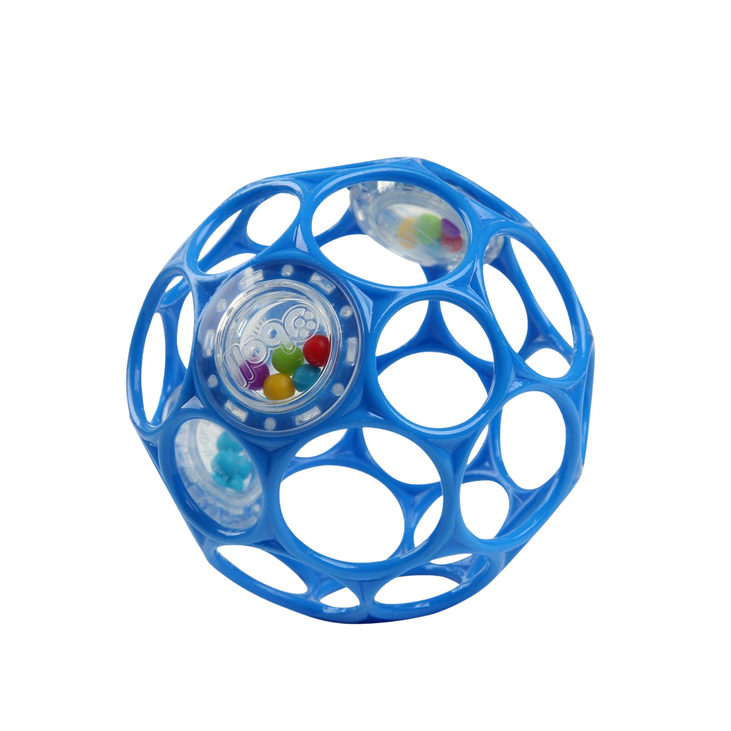 OBALL Hračka RATTLE 10 cm blue 0m+