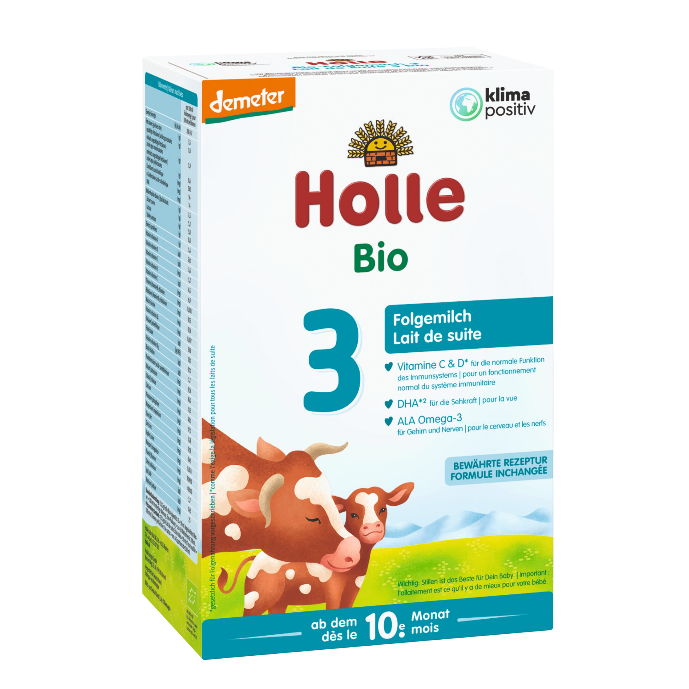 HOLLE bio pokračovací dětská mléčná výživa 3 od 10. měsíce 600 g