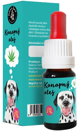 ZELENÁ ZEMĚ CBD olej pro zvířata 2% 10 ml