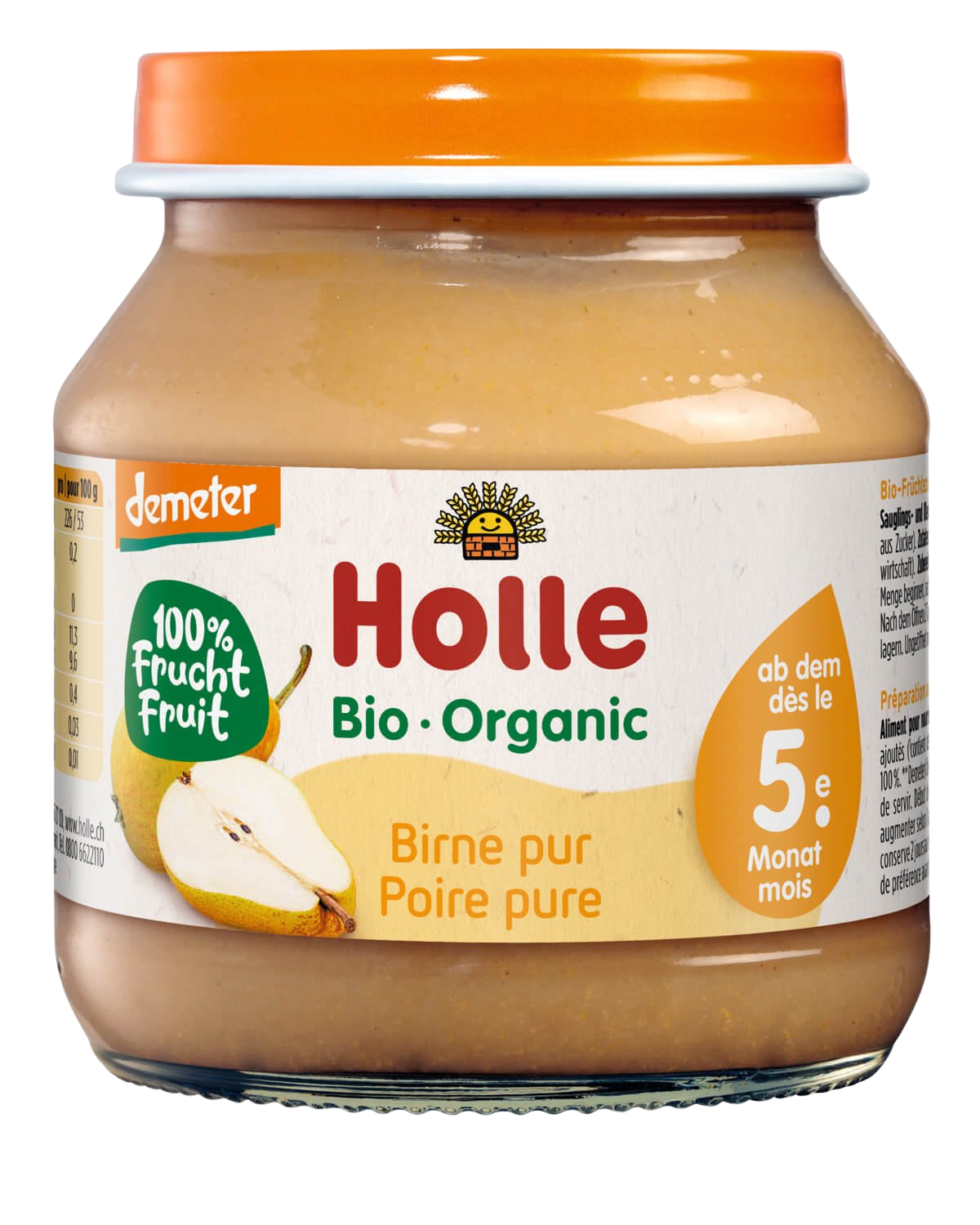 HOLLE bio dětská přesnídávka 100% hruška 125 g