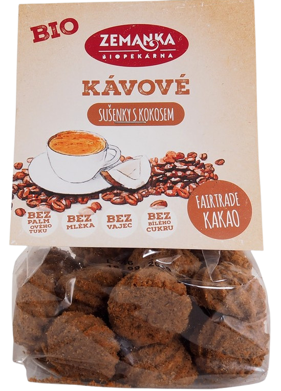 Zemanka Kávové bio sušenky s kokosem 100 g