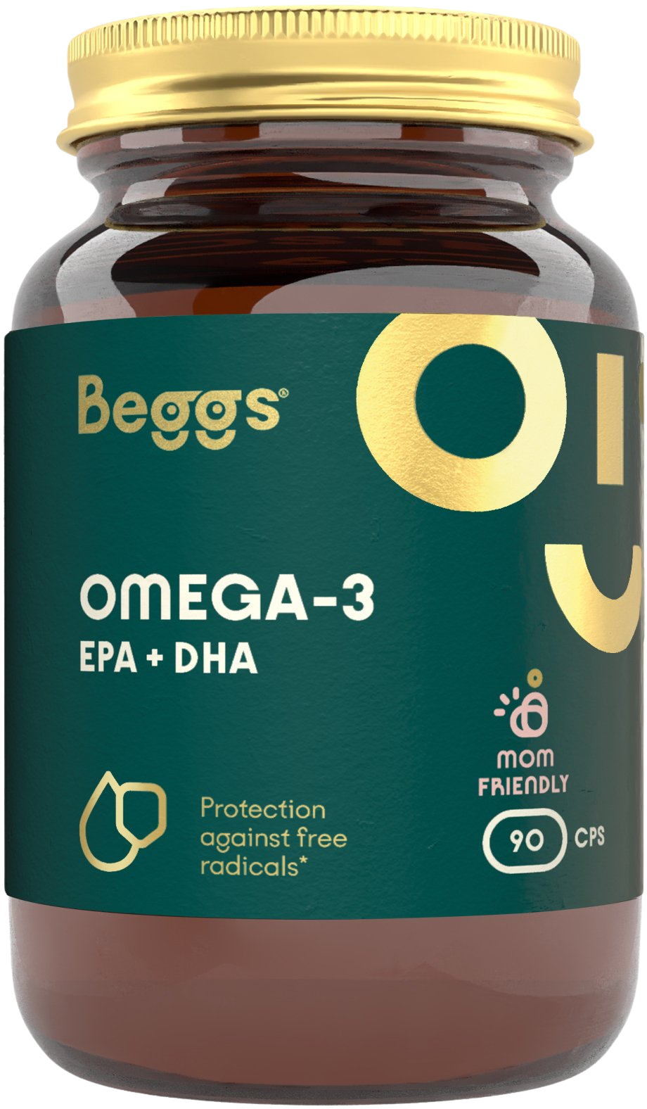 Beggs Omega-3, EPA+DHA 90 kapslí