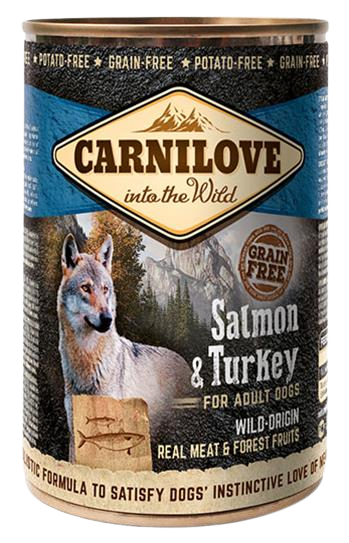 CARNILOVE Konzerva Wild Meat Salmon & Turkey 400 g
