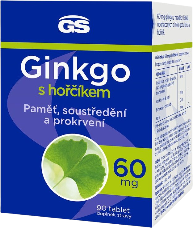 GS Ginkgo 60mg s hořčíkem 90 tablet